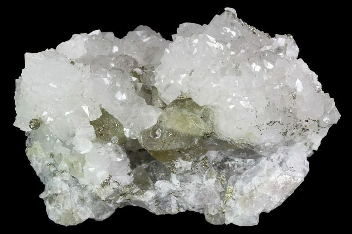 Quartz, Fluorite and Pyrite Association - Fluorescent #92263